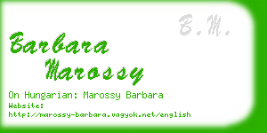barbara marossy business card